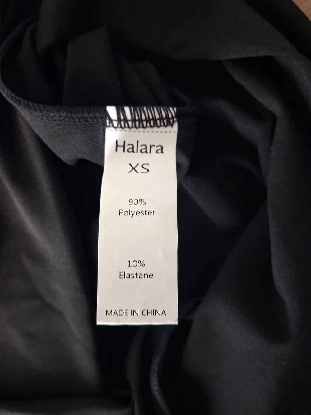 HALARA Black Long Sleeve One-Piece Swimsuit